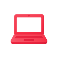 Icon laptop red