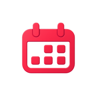 Icon calendar red